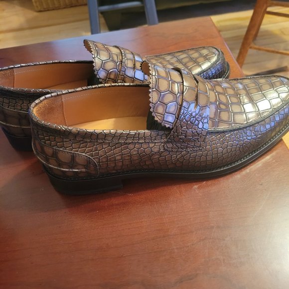 Marc Nolan Abe brown crocskin vegan size 13 - Picture 4 of 10